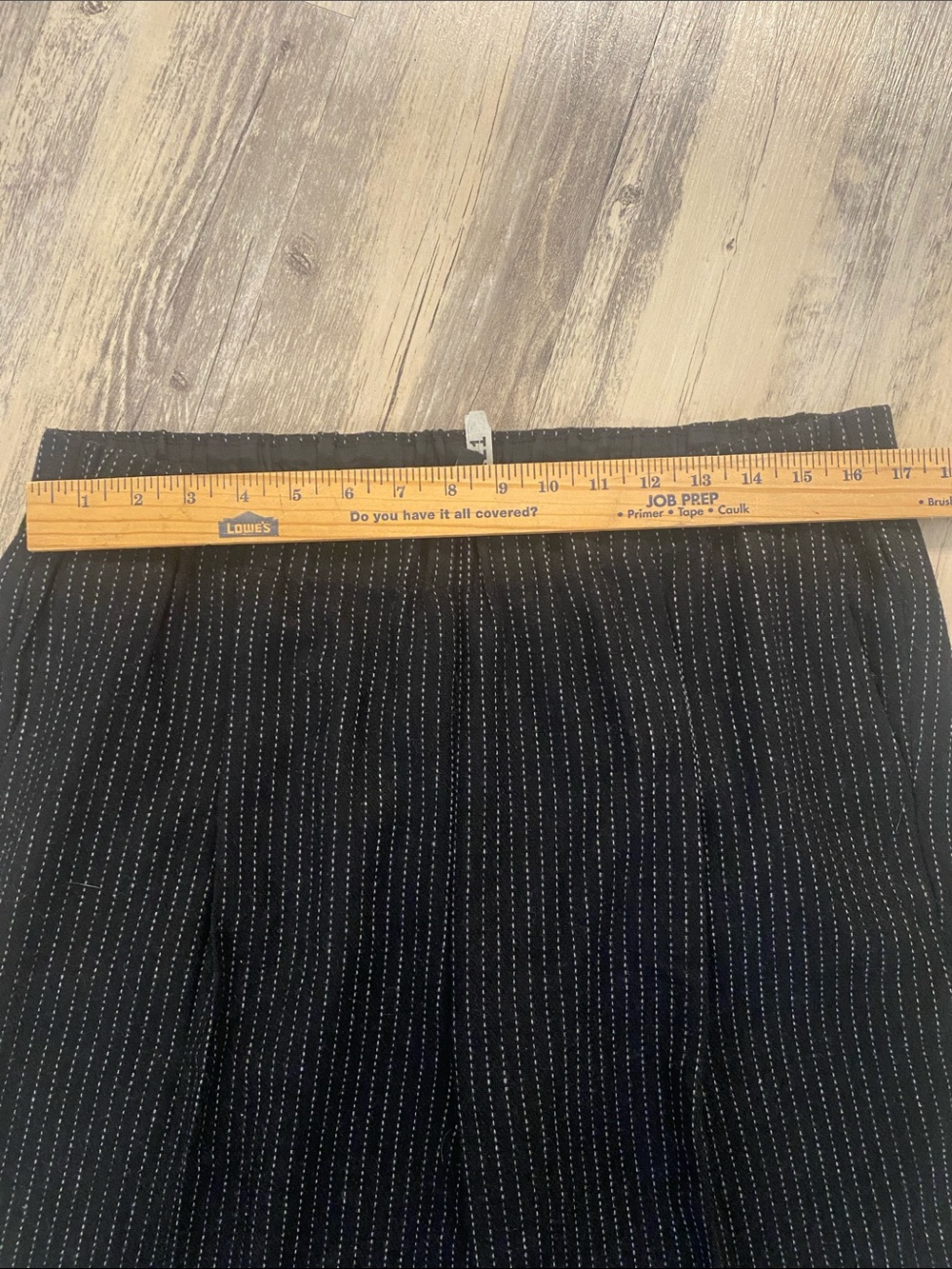 Eileen Fisher Pin Stripe Wool Pull On Black White LARGE - Picture 4 of 9